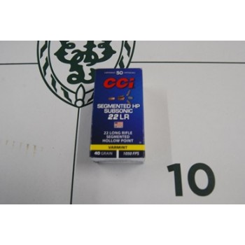 .22LR CCI Segmented HP Subsonic 40gr - Box of 50